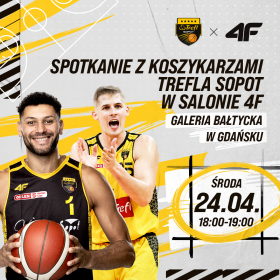 Spotkanie z koszykarzami Trefla Sopot w salonie 4F w Galerii Bałtyckiej